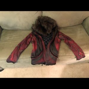 Rainbow Serpent Leather Jacket w/ gloves.